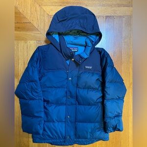 Patagonia Kids Navy  Hooded Puffer Jacket